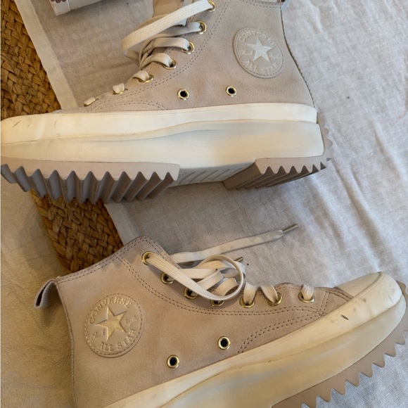 Converse High-Top Sneakers in Light Beige - Picture 9 of 9
